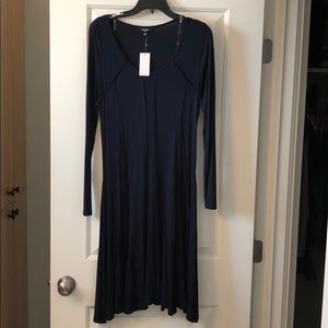 Navy blue long sleeve dress